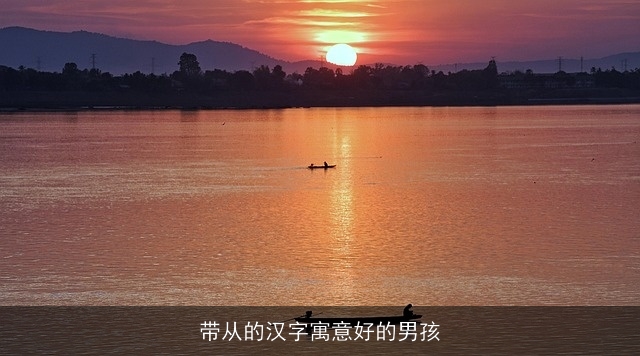 带从的汉字寓意好的男孩