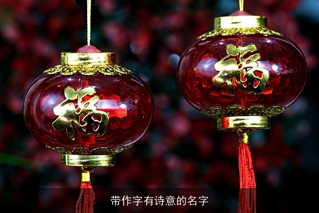带作字有诗意的名字