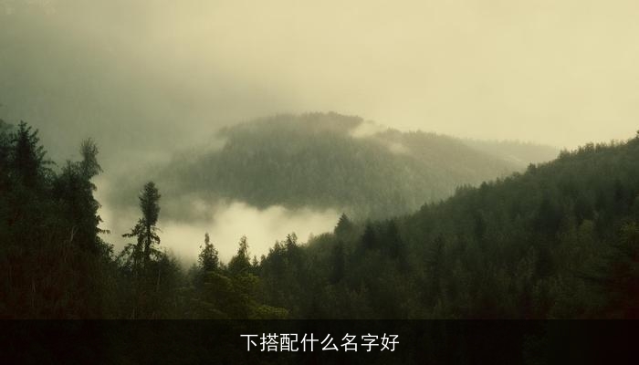 下搭配什么名字好