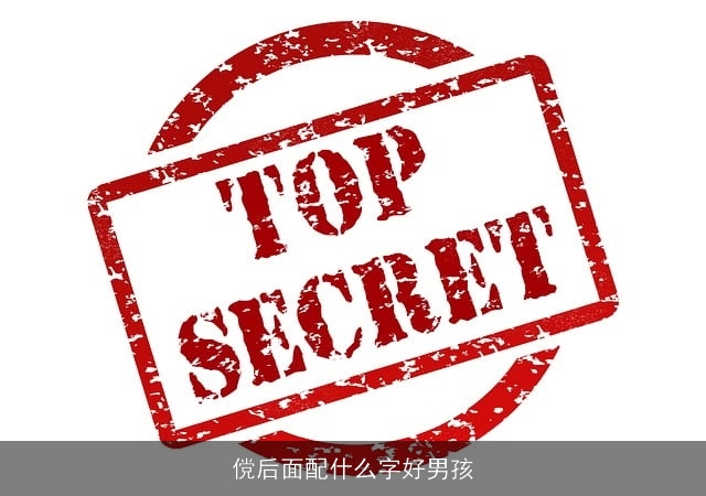 傥后面配什么字好男孩