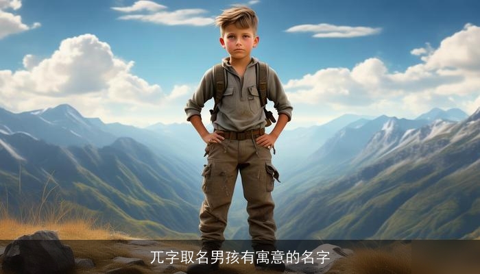 兀字取名男孩有寓意的名字