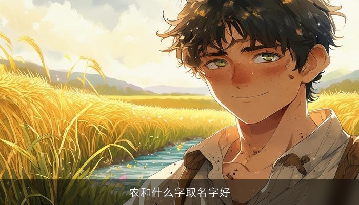 农和什么字取名字好