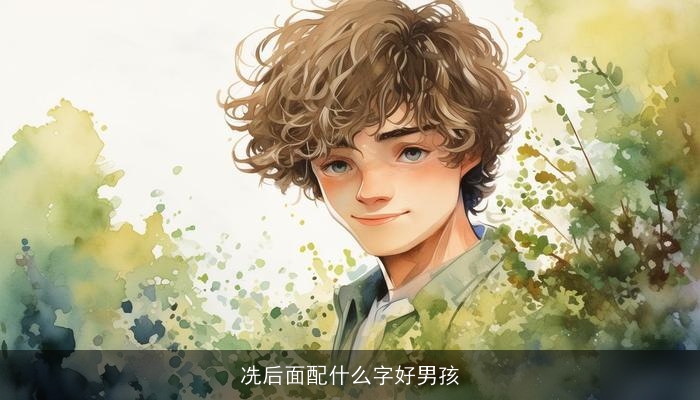 冼后面配什么字好男孩
