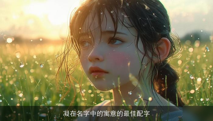 凝在名字中的寓意的最佳配字