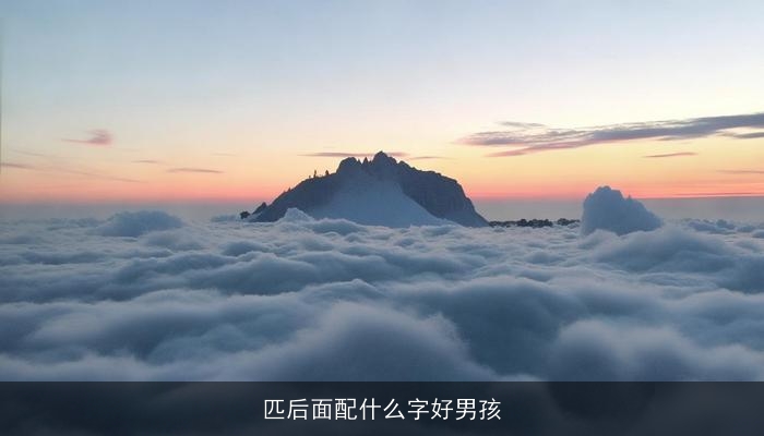 匹后面配什么字好男孩