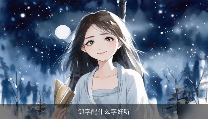 卸字配什么字好听