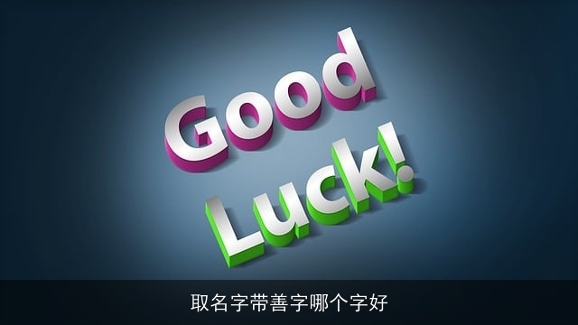 取名字带善字哪个字好