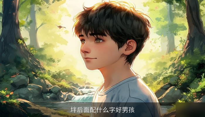 坢后面配什么字好男孩