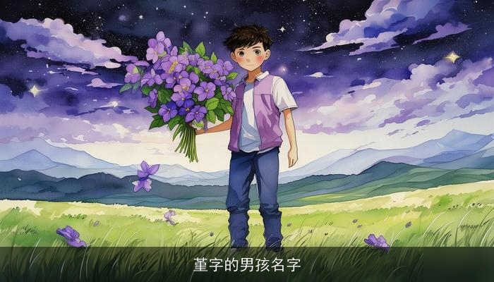 堇字的男孩名字