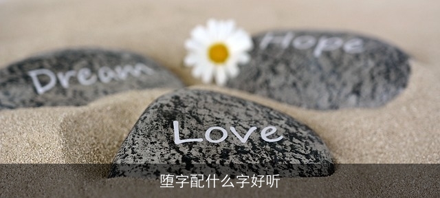 堕字配什么字好听