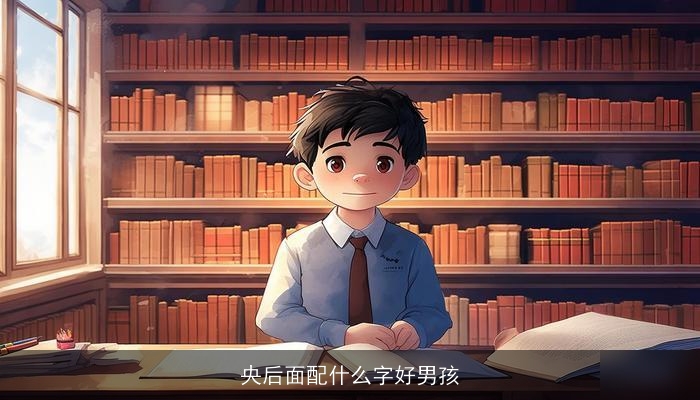 央后面配什么字好男孩