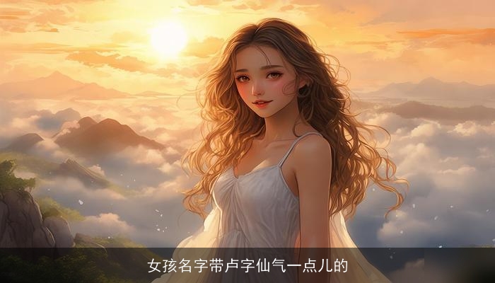 女孩名字带卢字仙气一点儿的