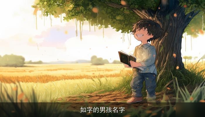 如字的男孩名字
