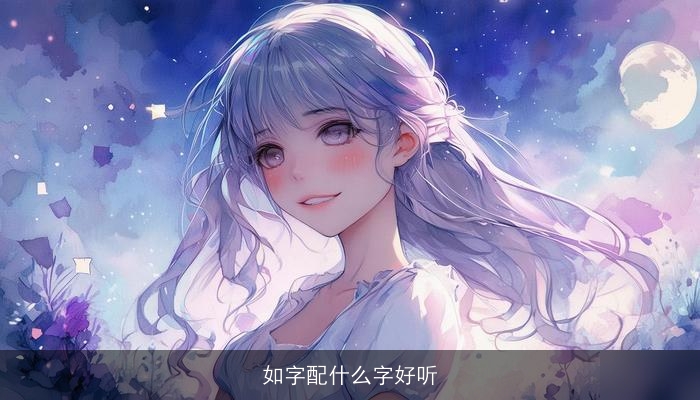 如字配什么字好听