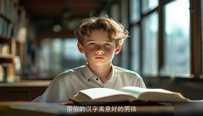 带佰的汉字寓意好的男孩