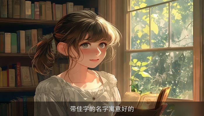 带佳字的名字寓意好的