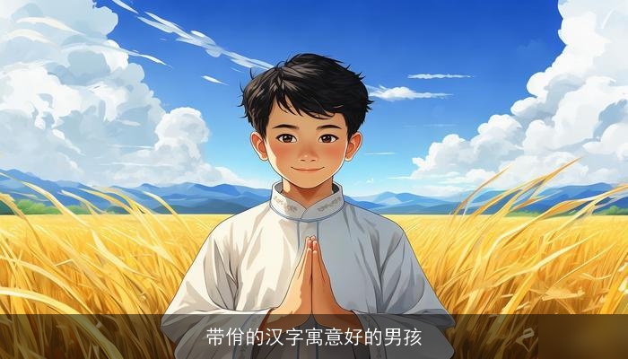 带佾的汉字寓意好的男孩