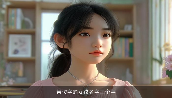 带俊字的女孩名字三个字