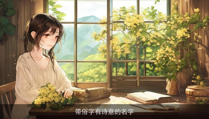 带俗字有诗意的名字
