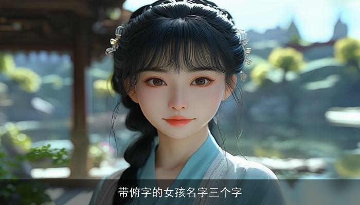 带俯字的女孩名字三个字