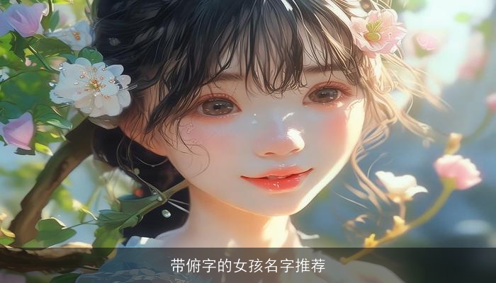 带俯字的女孩名字推荐
