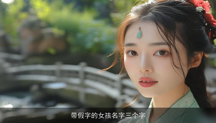 带假字的女孩名字三个字