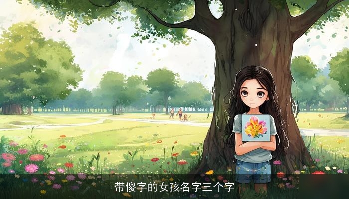带傻字的女孩名字三个字
