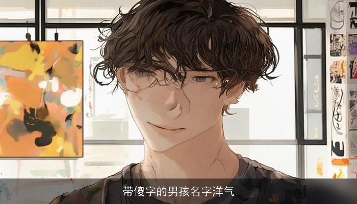 带傻字的男孩名字洋气