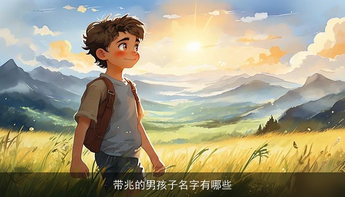 带兆的男孩子名字有哪些