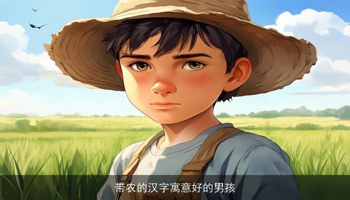 带农的汉字寓意好的男孩
