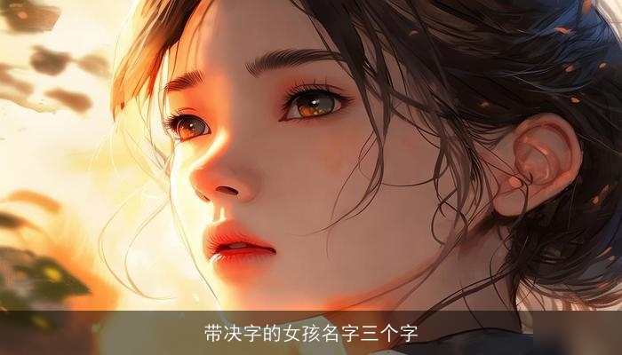 带决字的女孩名字三个字
