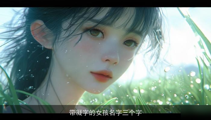 带凝字的女孩名字三个字