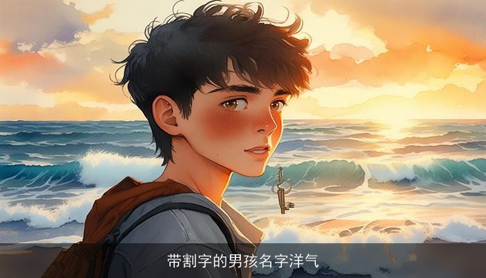带割字的男孩名字洋气
