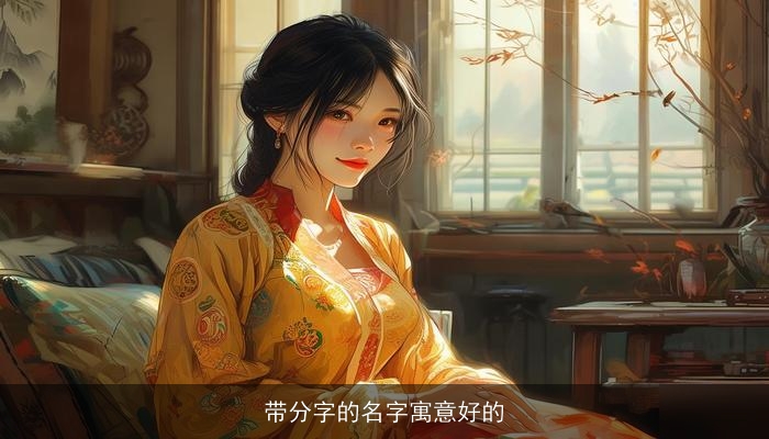 带分字的名字寓意好的