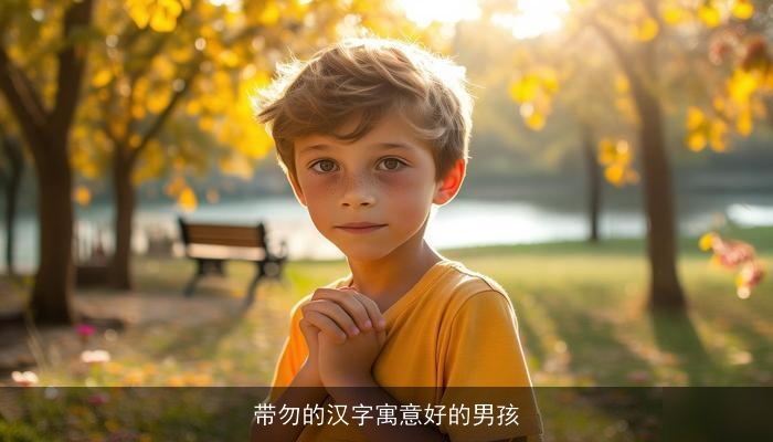 带勿的汉字寓意好的男孩