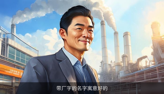 带厂字的名字寓意好的