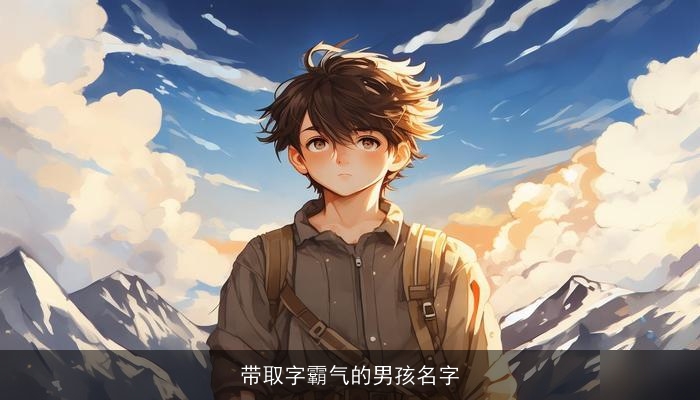 带取字霸气的男孩名字