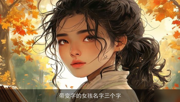 带变字的女孩名字三个字
