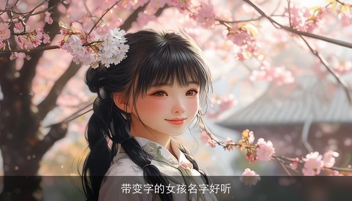 带变字的女孩名字好听