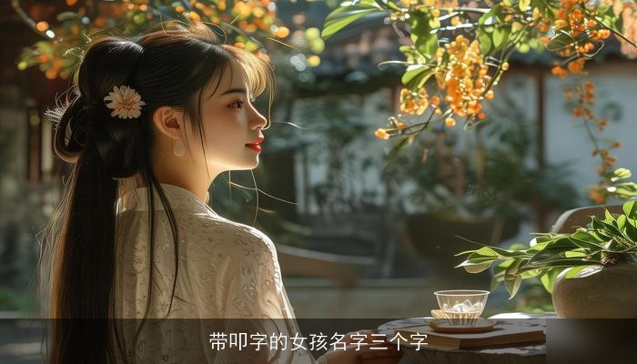 带叩字的女孩名字三个字