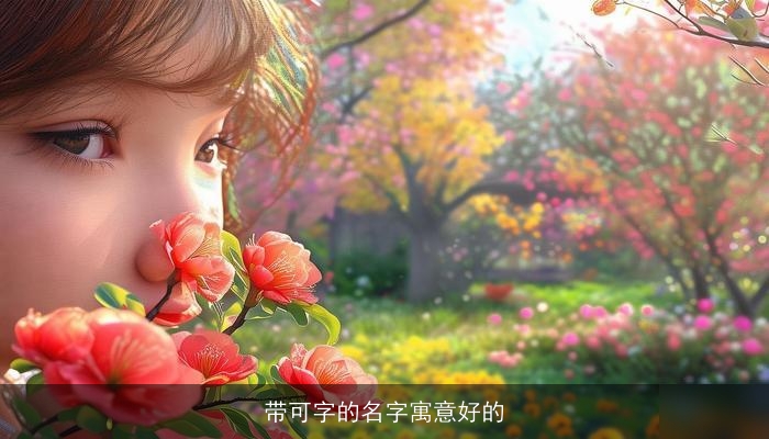 带可字的名字寓意好的