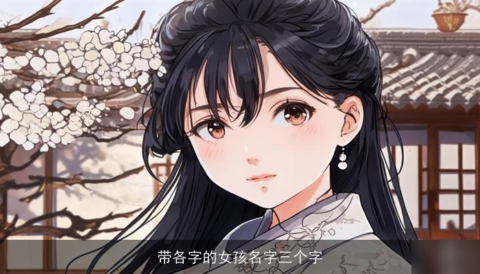 带各字的女孩名字三个字