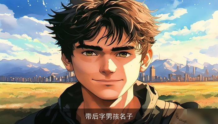 带后字男孩名子
