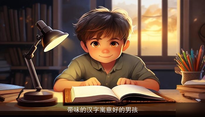 带味的汉字寓意好的男孩