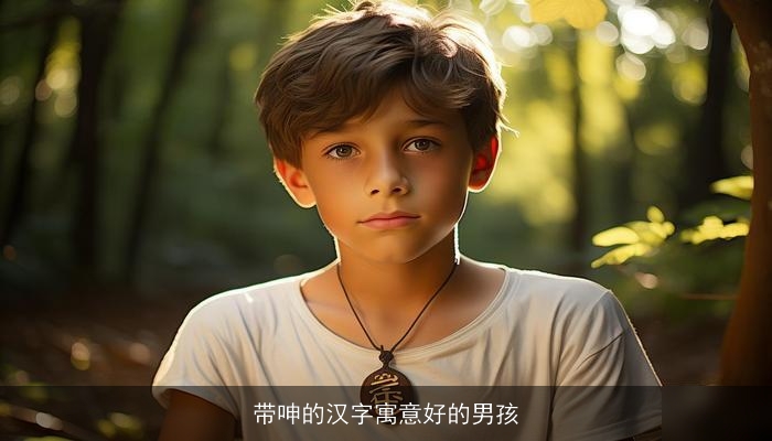 带呻的汉字寓意好的男孩