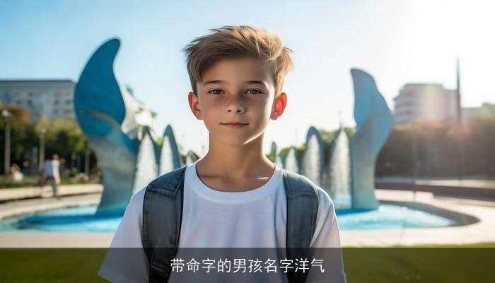 带命字的男孩名字洋气