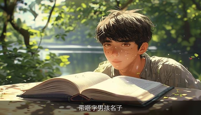 带咂字男孩名子