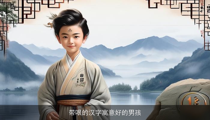 带哏的汉字寓意好的男孩