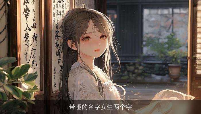 带哑的名字女生两个字