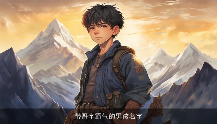 带哥字霸气的男孩名字
